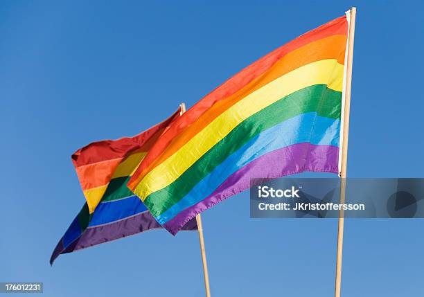 Gay Pride Rainbow Flags Stock Photo - Download Image Now - Bright, Color Image, Flag
