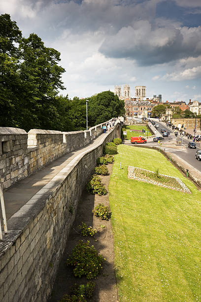 YORK, UK - SEPT 13, 2012 - York Minster seen from the city walls, York, UK