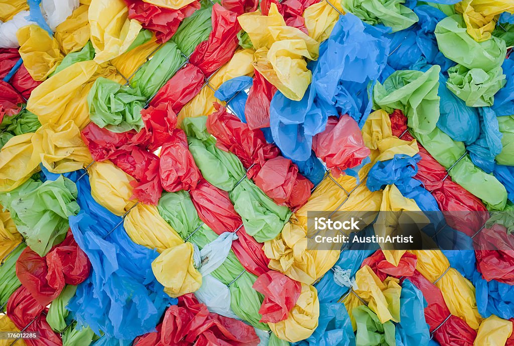Sac en plastique coloré fond - Photo de Art libre de droits