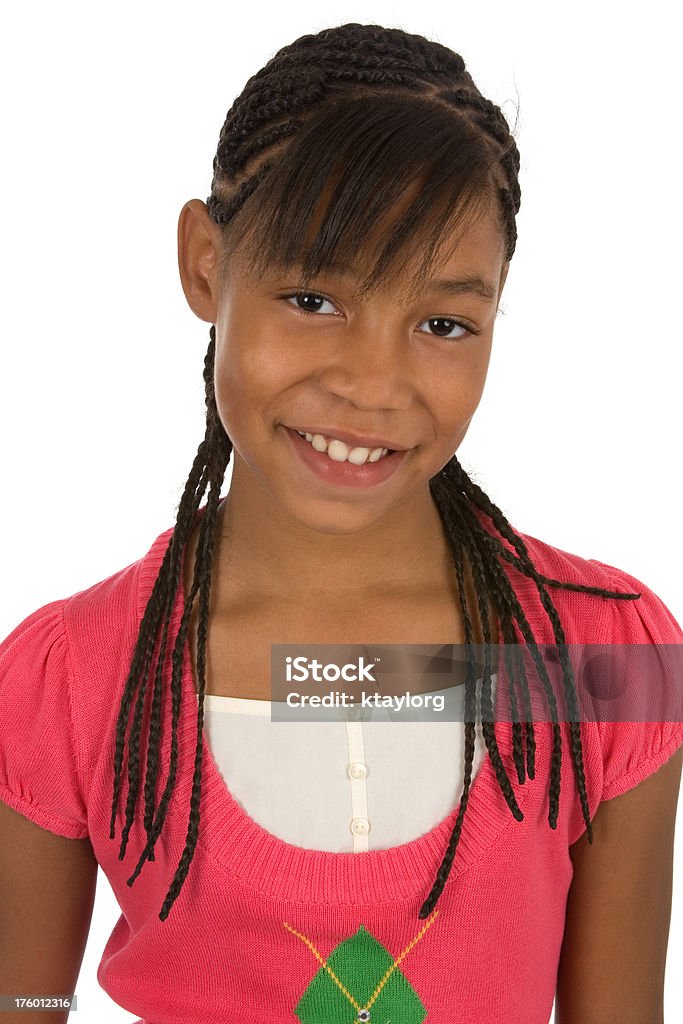 Красивая девочка с косичками - Стоковые фото 8-9 лет роялти-фри