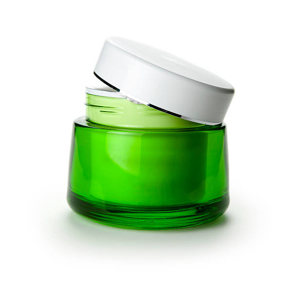 istock Cosmetics moisturizer. Jar Bottle Beauty Container Isolated Green 176012347