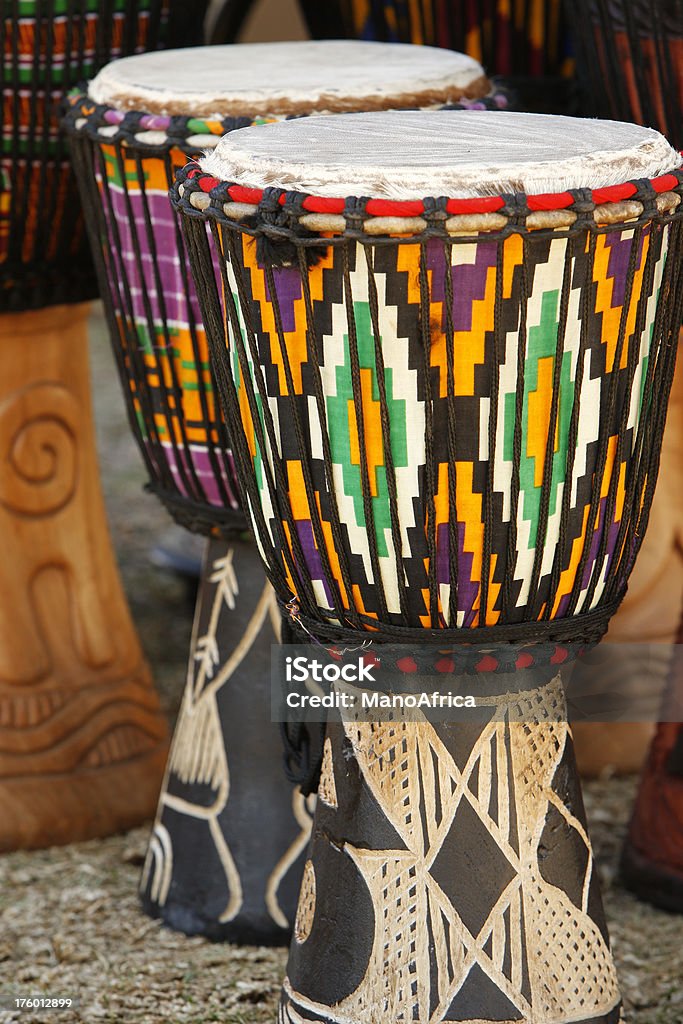 Mão feita tambores da África do Sul - Royalty-free Bateria - Instrumento de Percussão Foto de stock