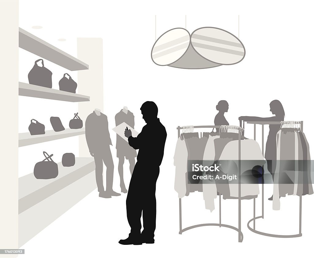 RetailStore - clipart vectoriel de Contour libre de droits