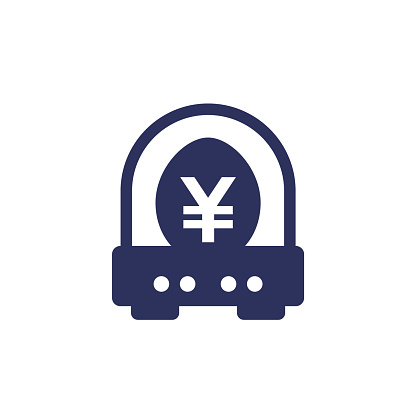 business incubator icon with an egg and yuan