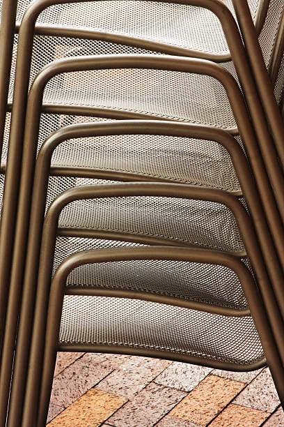 istock Chair Furniture Stack Patio Seating 176013833