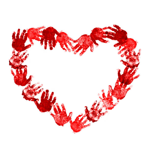 istock Heart of baby handprint 176014564