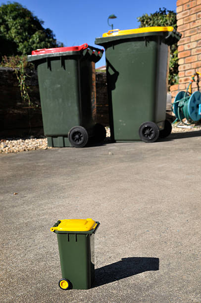 istock Miniature Australian bin sitting in front of normal sized bins. 176014773