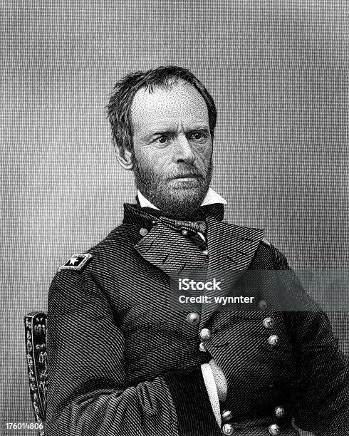 Vetores de William Tecumsah Retrato Do General Sherman e mais imagens de 1860-1869 - 1860-1869, Acessório de Vestuário Histórico, Adulto
