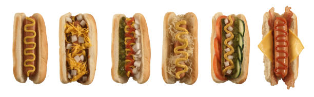 Isolated Hot Dog Collection