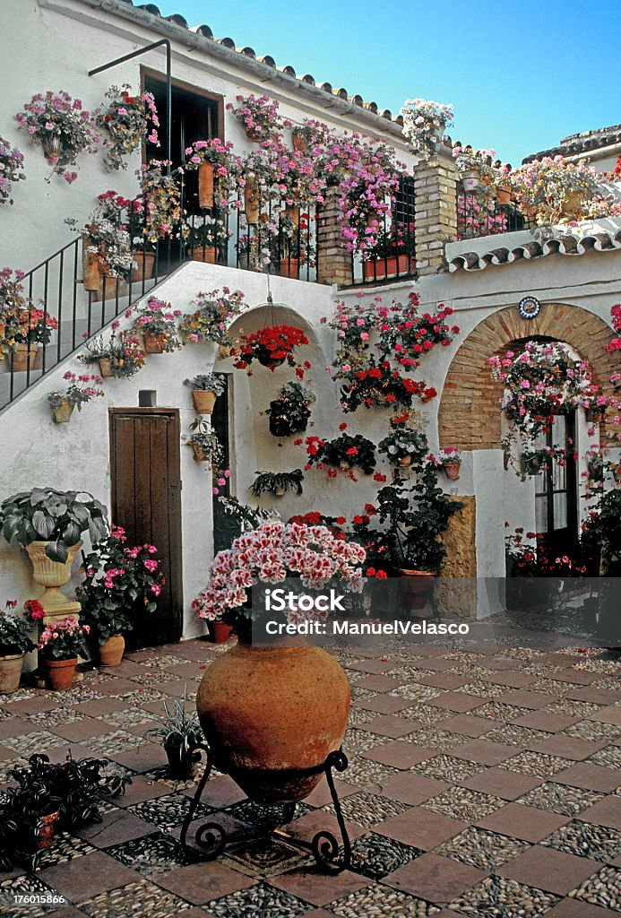Andalusischen Innenhof, cordoba - Lizenzfrei Cordoba - Spanien Stock-Foto