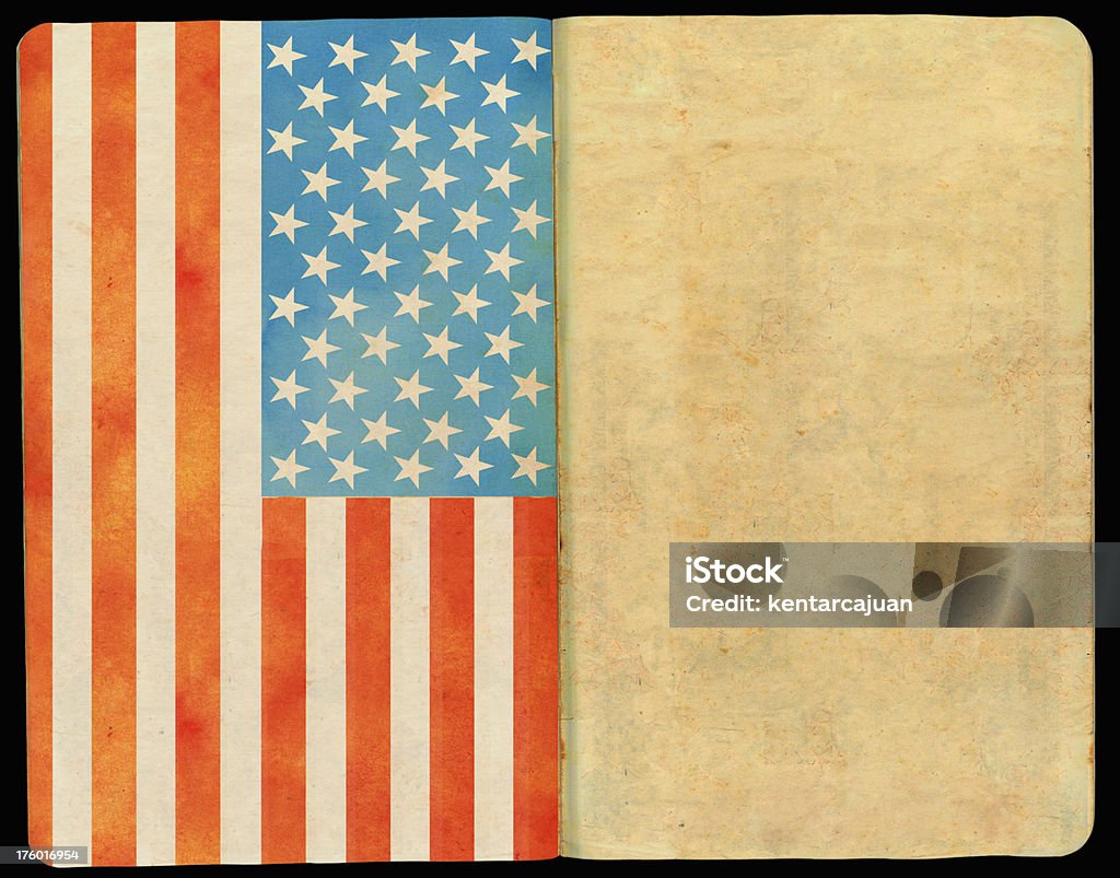 USA Flagge Skizzenblock - Lizenzfrei Amerikanische Flagge Stock-Foto