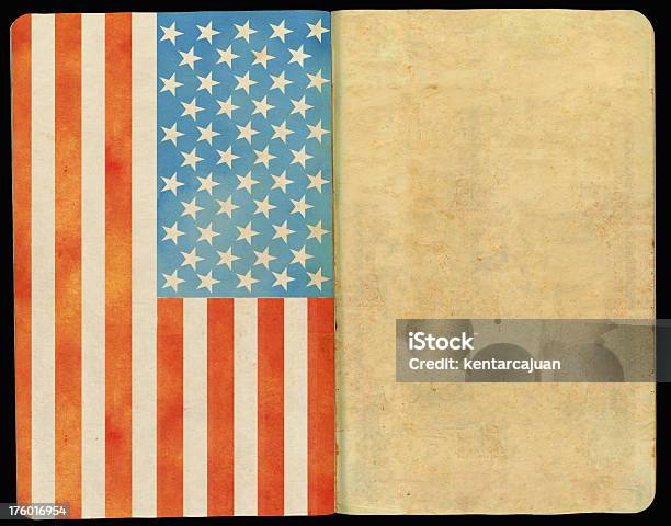 Foto de Eua Bandeira Caderno De Esboços e mais fotos de stock de Bandeira Norte-Americana - Bandeira Norte-Americana, Livro, 4 de Julho