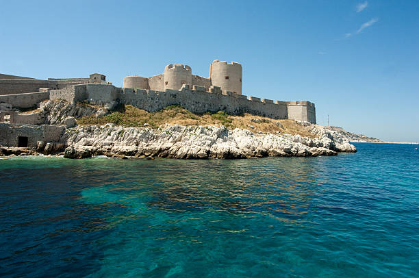Castle A castle on an island near Marseille France frioul archipelago stock pictures, royalty-free photos & images