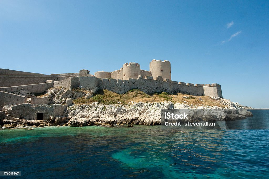 Chateau D'if The Chateau D'if prison on an island just of Marseille France was featured in the Count Of Monte Cristo novel Frioul Archipelago Stock Photo