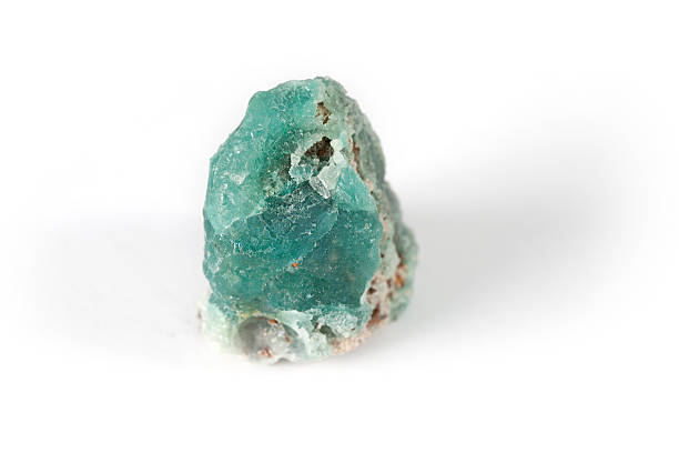 Green Smithsonite Mineral Semi-Precious Gem Specimen stock photo