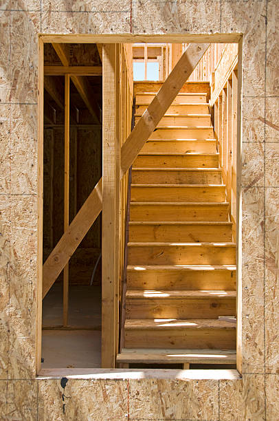 istock Door and stairway in delayed housing project 176017797