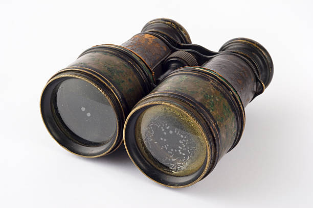 Old Binoculars stock photo