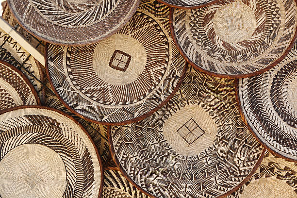 African baskets stock photo
