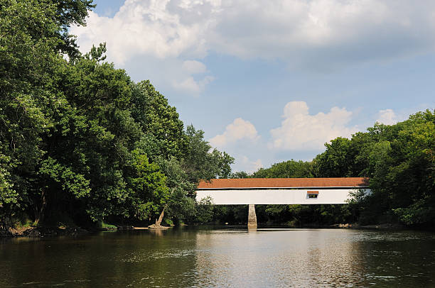 istock White River and Potters Covered Bridge in Hamilton County Indiana 176018711