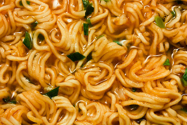 noodle soup stock photo