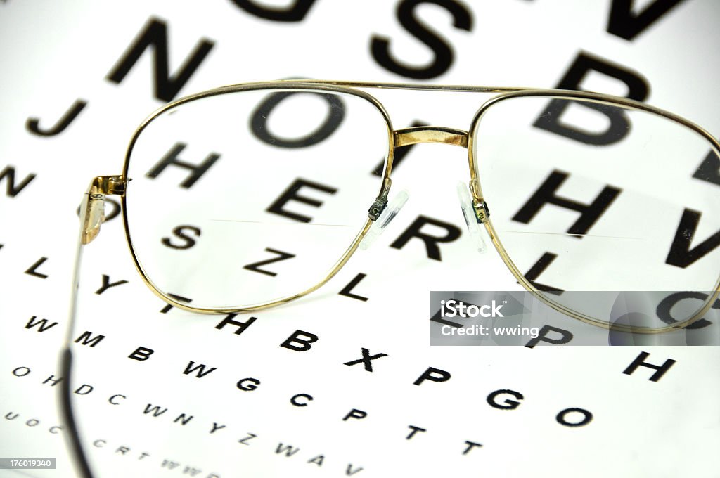 Eye Chart With Biifocals Front View Stock Photo Download Image Now Bifocal Eye Test Chart