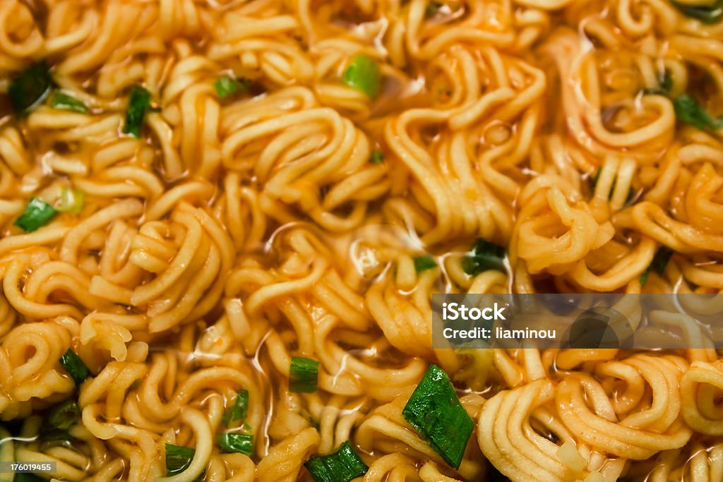 noodle soup close-up shrimp noodle soup with vegetables Cooking Stock Photo