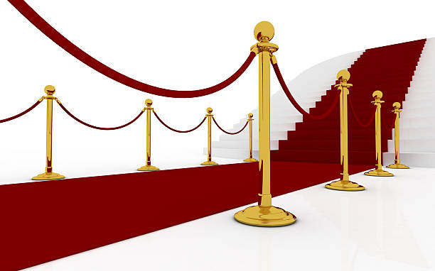 istock Red carpet and huge stairs (gold) 176019695