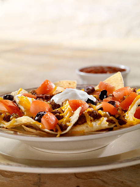 istock Beef Nachos with Tomatoes and Olives 176019825