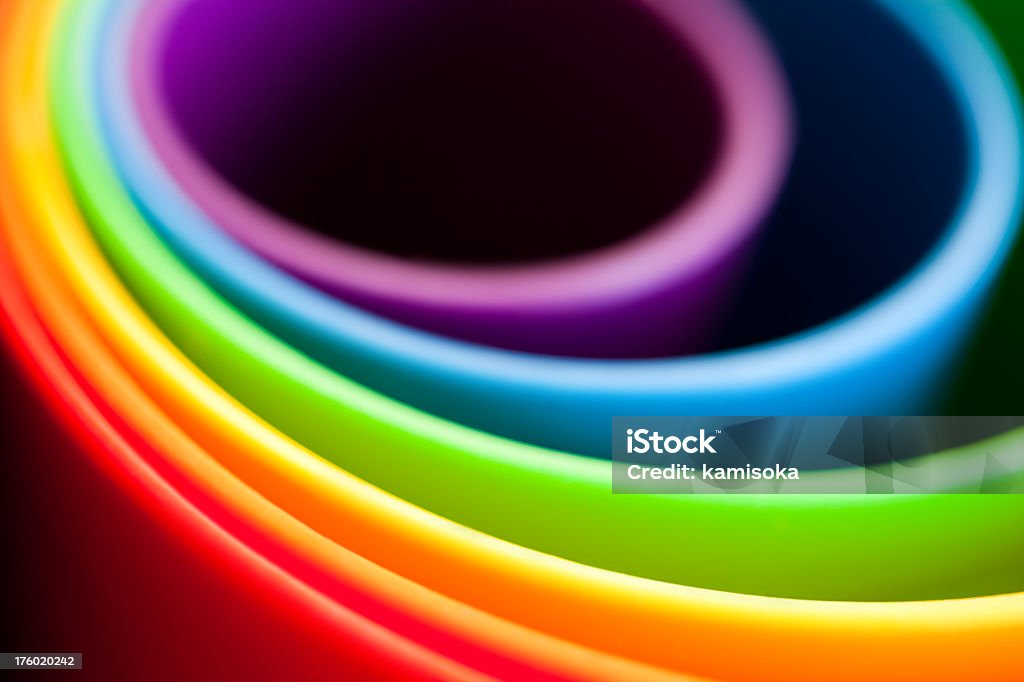 Baldes de cor de arco-íris - Royalty-free Abstrato Foto de stock