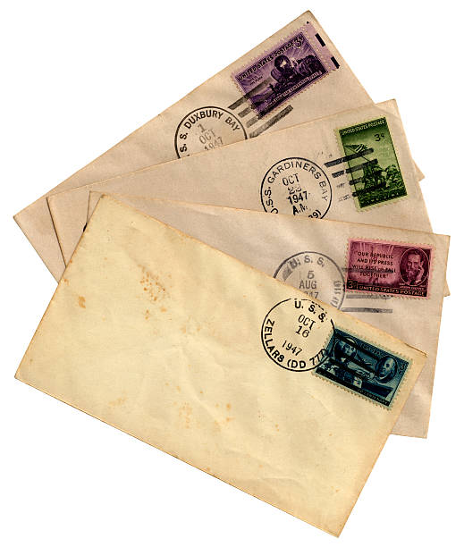 istock Group of US Navy envelopes from 1947 176021551
