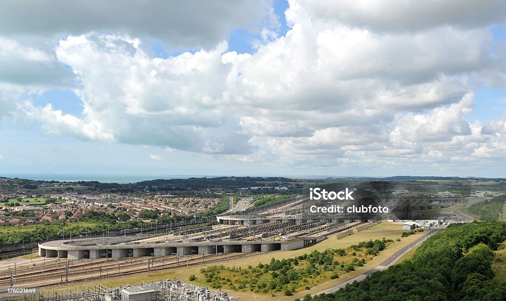 Teminal del Tunnel della Manica di Folkestone, Kent, UK - Foto stock royalty-free di Channel Tunnel