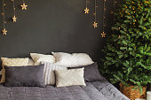 Christmas home decoration. New Year background