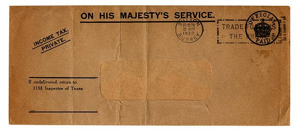 istock British On His Majesty's Service tax envelope 1932 176021812