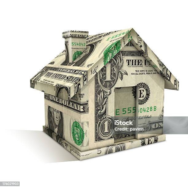 Dinero House Foto de stock y más banco de imágenes de Billete de dólar estadounidense - Billete de dólar estadounidense, Casa, Dinero