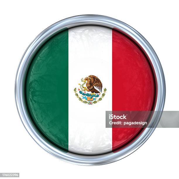 Foto de Bandeira Mexicana Em Botão e mais fotos de stock de América Latina - América Latina, Bandeira, Bandeira Mexicana