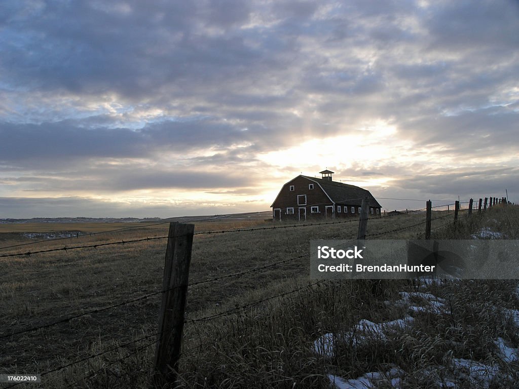 Prairie Sonnenuntergang - Lizenzfrei Abenddämmerung Stock-Foto