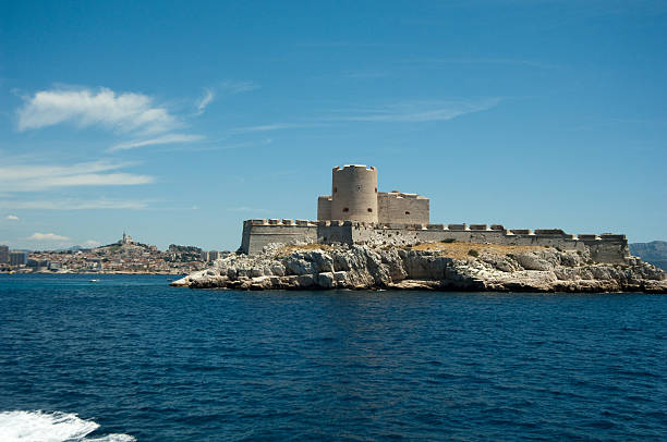 Chateau D'if Chateau D'if on an island near Marseille was used as a prison mentioned in The Count of Monte Cristo frioul archipelago stock pictures, royalty-free photos & images