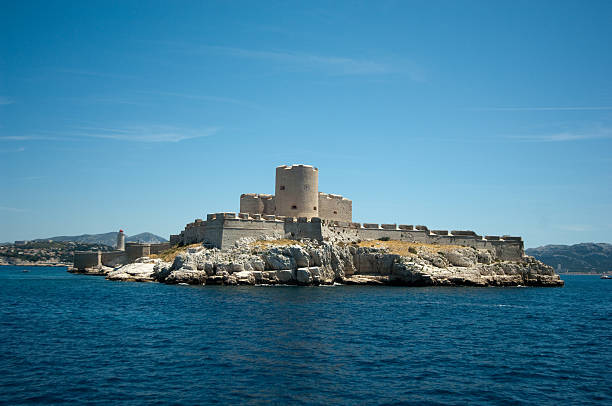 Chateau D'if Chateau D'if on an island near Marseille was used as a prison mentioned in The Count of Monte Cristo frioul archipelago stock pictures, royalty-free photos & images