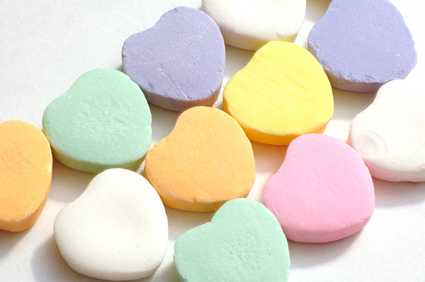 Valentine's Day Candy Hearts stock photo