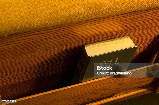 Bible In Pew Rack Stock Photo - Download Image Now - Amish, Ancient, Authority