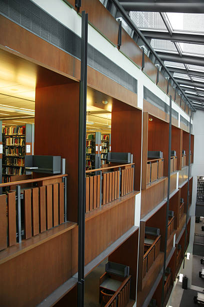 Modern Library Atrium Stock Photo - Download Image Now