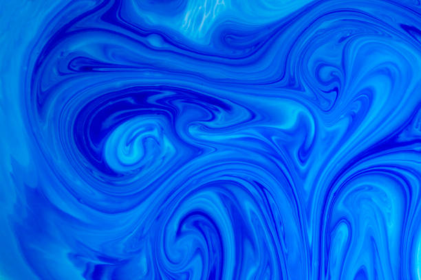 istock Mix of milk and blue ink 176026437