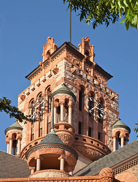 istock Old Ellis County Courthouse Clock Tower at Waxahachie Texas 176026679