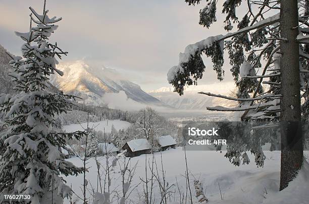 Wieś Pokryte Śniegiemdzień Po Ciężkich Śnieżyca - zdjęcia stockowe i więcej obrazów Alpy - Alpy, Ausseerland, Austria