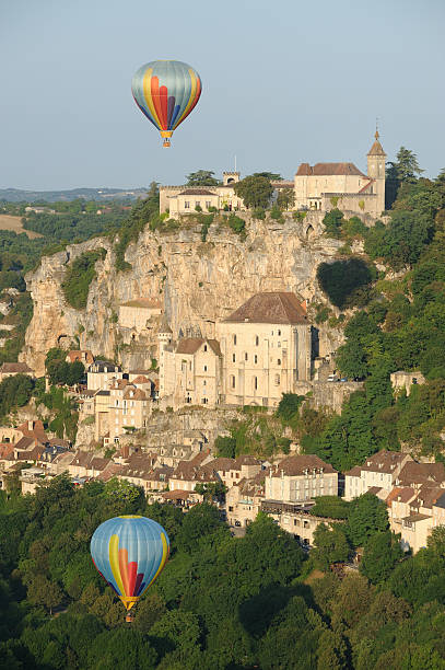 istock Rocamadour and hot-air balloons 176027214