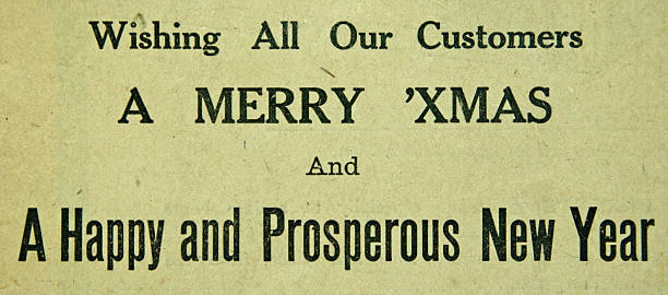 istock 1911discolored newspaper Merry Christmas ad 176027257