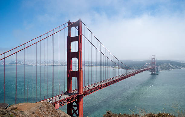 Foggy Golden Gate stock photo