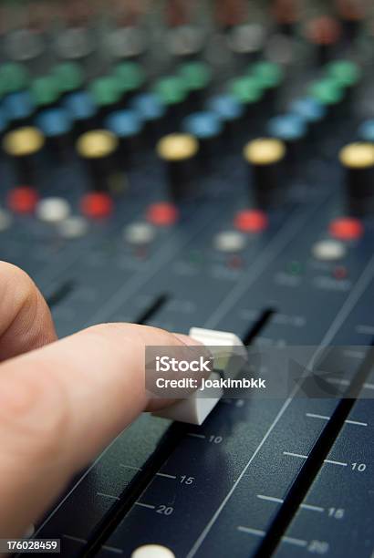 Professional Audio Mixer Equipment With Buttons Stock Photo - Download Image Now - Arts Culture and Entertainment, Audio Equipment, Broadcasting