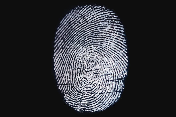 istock biometric fingerprint scanner on dark background, closeup 1760285894