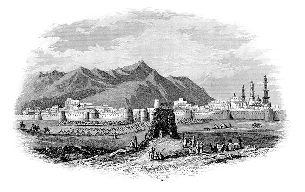 Vista Al Madinah - ilustração de arte em vetor